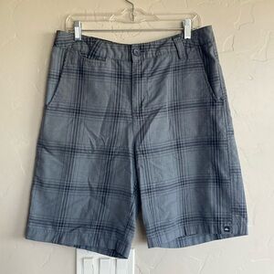Quicksilver Gray Plaid Shorts